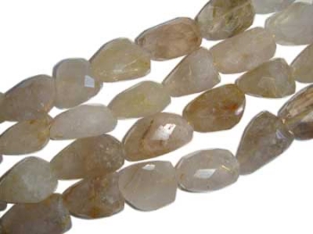 Faceted Golden Rutile Tumble Faceted Golden Rutile Tumble