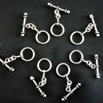 Toggel Clasp in Copper  With Silver Plating Toggel Clasp in Copper  With Silver Plating