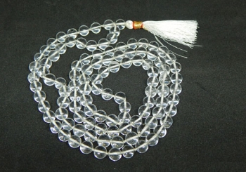 Show details for Crystal Quartz Mala : 108+1 Beads Knotted Mala Picture of Crystal Quartz Mala : 108+1 Beads Knotted Mala